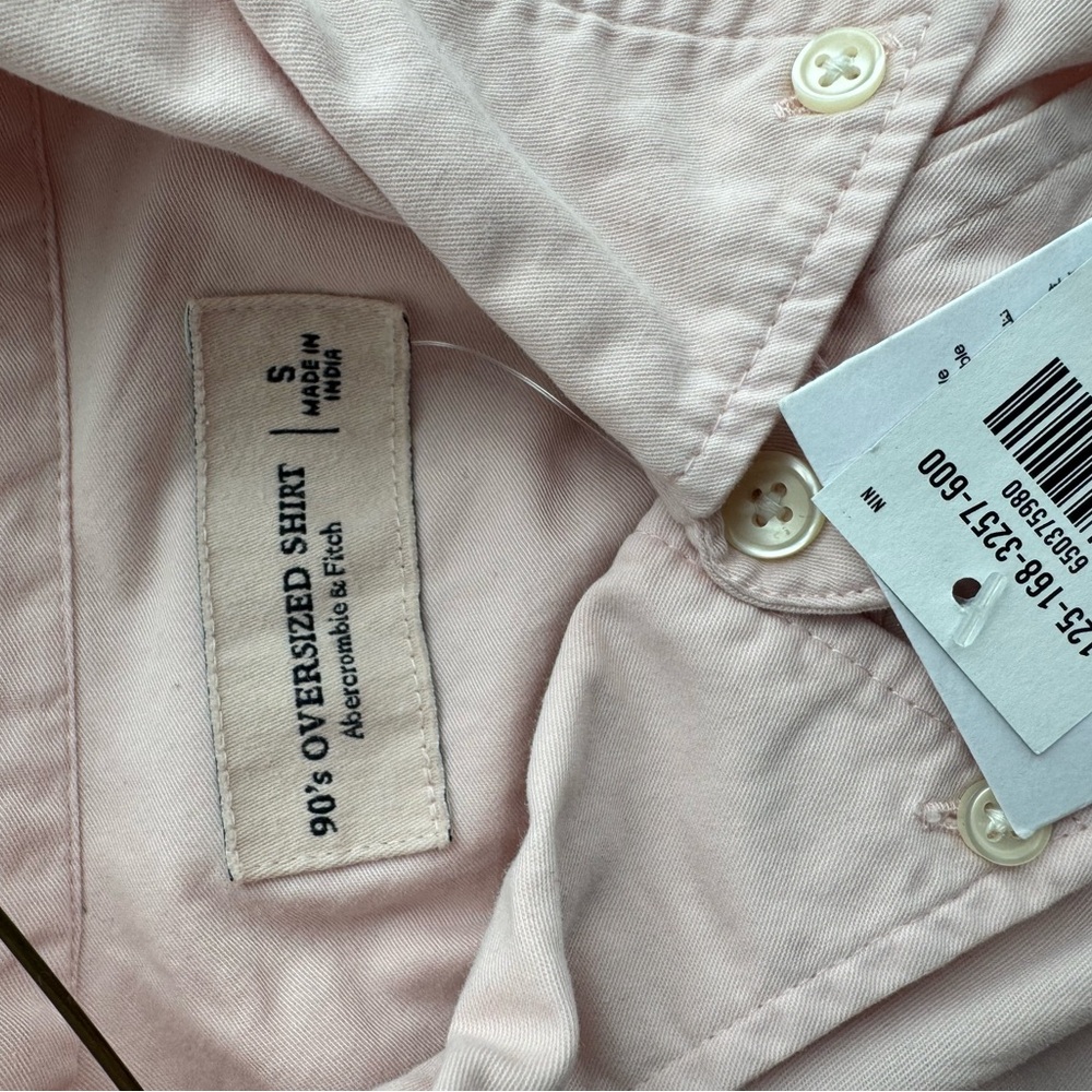 NWT Men’s Pink Abercrombie & Fitch Oversizeded Small Shirt